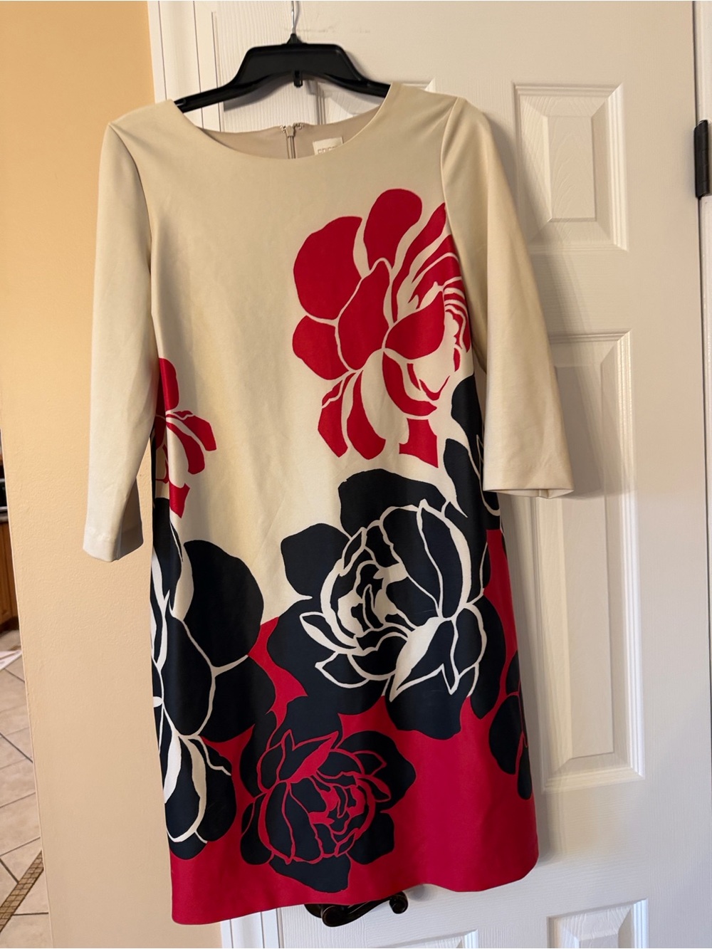 Chico's Long-Sleeve Floral Sheath Dress - Picture 3 of 4